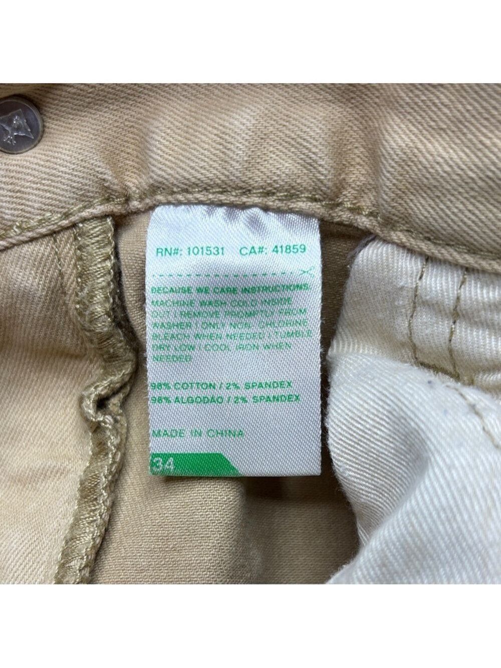 LRG Lifted Research Group Men's Khaki Canvas Pants Size 34 - Picture 6 of 10
